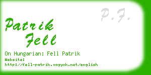 patrik fell business card